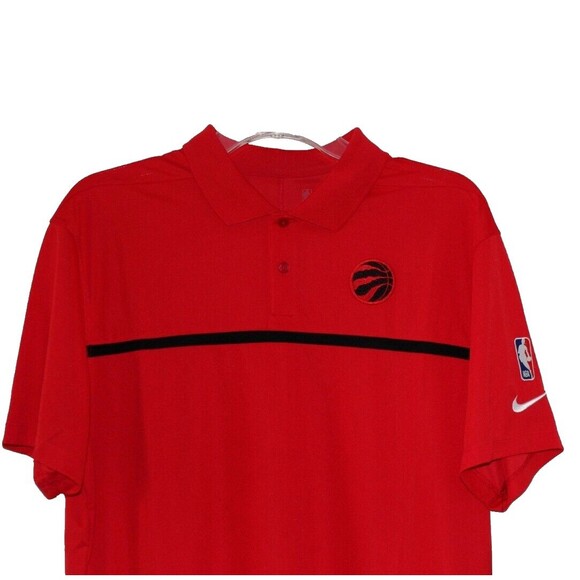 Nike Dri Fit Toronto Raptors Men's Med NBA Authentics Red  Polo NWT - Picture 1 of 5